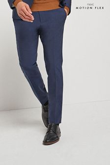 Blue Skinny Fit Signature Tollegno Motionflex Stretch Wool  Suit: Trousers (480458) | €27