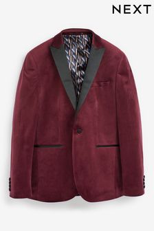 Burgundy Red Slim Fit Velvet Blazer (480927) | 35 €