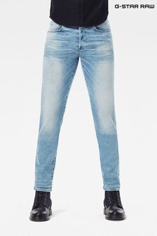 G-Star 3301 Blue Straight Tapered Fit Light Wash Jeans (481505) | ₪ 326