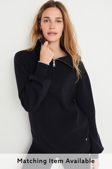 Soft Knitted Half Zip Top