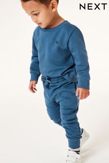 藍色中度洗水 - 平織運動衫和慢跑褲套裝 (3個月至7歲) (482131) | NT$440 - NT$620