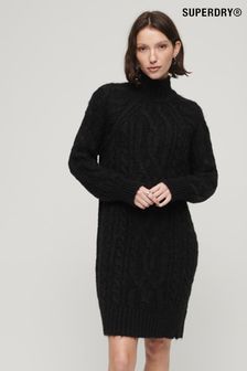 Rochie tip pulover cu guler ușor ridicat și torsade Superdry (482461) | 534 LEI