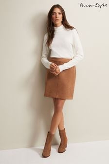 Phase Eight Natural Darya Faux Suede Mini Skirt (482750) | ₪ 347