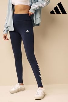 adidas Navy Essentials Linear Logo Leggings (484351) | $39