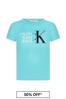 Girls Blue Cotton T-Shirt (484567) | HK$123