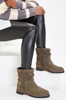 Khaki Green Regular/Wide Fit Forever Comfort® Leather Weekend Ankle Boots (484997) | 86 €