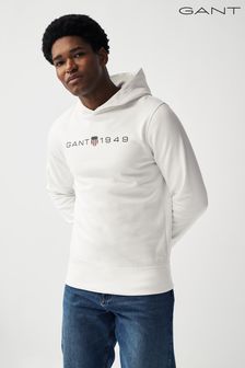 Kremowy i jasny beżowy - Gant bluza z kapturem i nadrukiem graficznym (485061) | 570 zł