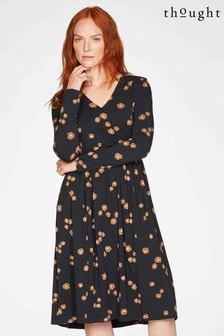 Thought Black Everly Wrap Dress (486603) | ₪ 212