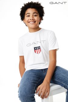 Weiß - GANT Teenager-Jungen T-Shirt mit Schildlogo, Weiß (487106) | 36 €