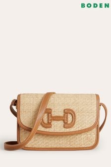 Boden Natural Raffia Snaffle Cross-Body Bag (487578) | $77