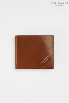 Ted Baker Prug Embossed Corner Leather Bifold Wallet With Coin (487624) | $130