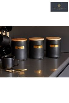 Masterclass Black Matt Black Ceramic Coffee Storage Jar (487879) | CA$54