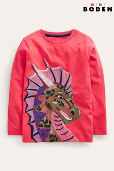 Boden Red Superstitch Dragon T-Shirt (487981) | SGD 41 - SGD 45