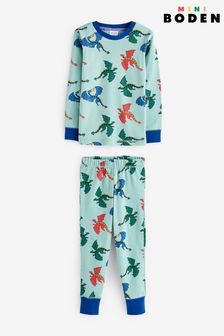 Boden Blue Snug Single Long John Dragon Pyjamas (488034) | SGD 45 - SGD 52