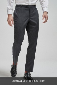 Charcoal Grey Trousers Twill 100% Wool Tailored Fit Suit: Jacket (488081) | 14 €