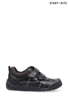 Start-rite Tickle Noir velcro Chaussures en cuir F Fit (488546) | €22