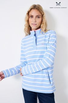 Crew Clothing Company Blue Textured Cotton  Jumper
