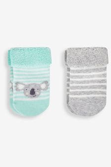 JoJo Maman Bébé Green Koala 2-Pack Baby Socks (488969) | $9