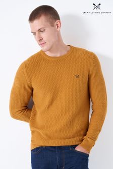 Gelb - Crew Clothing Breakwater Pullover aus Bio-Baumwolle mit Rundhalsausschnitt (489070) | 94 €