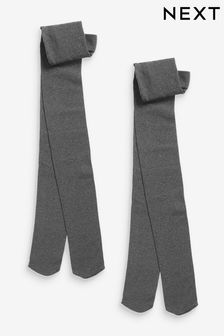 Grey Regular Length 2 Pack 40 Denier School Tights (489195) | HK$57 - HK$83