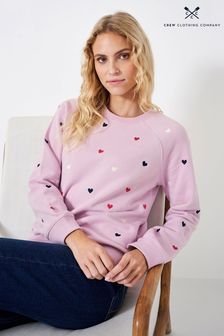 Crew Clothing Company Bright Pink Textured Cotton Jumper