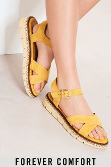 Ochre Yellow Regular/Wide Fit Forever Comfort® Flatform Sandals (489398) | €41