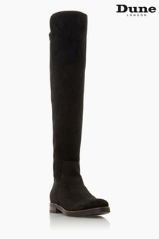Dune London Tropic Black Over The Knee Suede Stretch Boots (489705) | 262 €