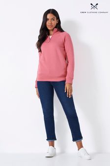 Rosa - Crew Clothing Sweatshirt mit RV-Kragen (489801) | 92 €