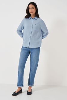 Blau - Crew Clothing Harlie Hemd in Relaxed Fit (489870) | 75 €
