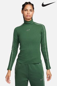 Zielony - bluzka Nike z długim rękawem Paseczki Długi rękaw i wzorem w paski (490605) | 157 zł