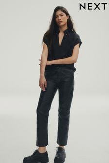Black Leather Trousers (490715) | €194