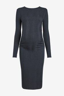 Robe en jersey côtelé maternité