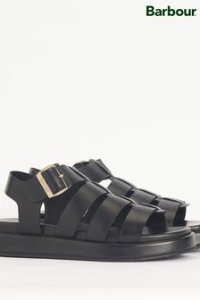 Barbour® Black Charlene Chunky Platform Caged Sandals (491184) | €128
