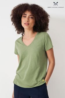 Crew Clothing Perfect V-Neck Slub T-Shirt (491265) | AED122