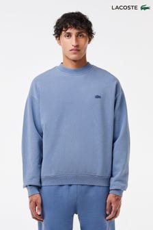 Blau - Lacoste Relaxed Fit Tonal Logo Jersey Sweatshirt (492355) | 226 €