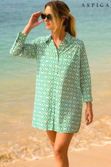 Aspiga Green Saffron Beach Shirt