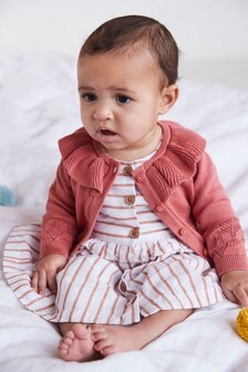 Cardigan avec col orné de volants (0 mois - 2 ans)