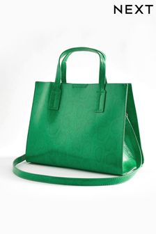 Grün - Einkaufstasche mit Schlangeneffekt (493578) | 19 €
