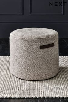 Chunky Weave Pouffe With Handles