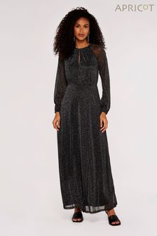 Apricot Black Mesh Raglan Maxi Dress (493742) | $106