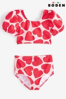 Boden Pink Puff Sleeve Heart Bikini (494126) | CA$63 - CA$73