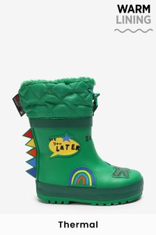 Green Character Thermal Thinsulate™ Lined Cuff Wellies (495406) | $31 - $36
