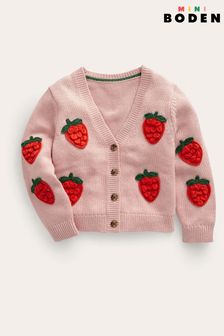 Boden Pink Fun Strawberry Crochet Cardigan (495557) | €70 - €76