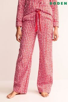 Boden Red Cotton-Sateen Pyjama Bottoms (495600) | 268 SAR