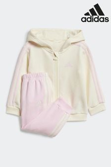 adidas Cream Sportswear Essentials Full-Zip Tracksuit (495813) | €47