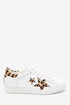 Baskets Signature à lacets en cuir