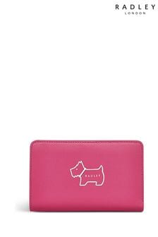 Radley London Medium Pink Heritage Dog Outline Bifold Purse (497079) | 341 ر.ق