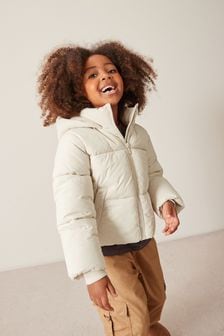 Cream Shower Resistant Cropped Padded Jacket (2-16yrs) (497460) | €28 - €37
