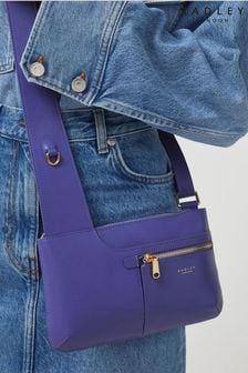 Radley London Purple Pockets Icon Mini Zip-Top Cross-Body Bag (497476) | $253