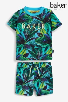 Baker by Ted Baker All Over Print Top And Shorts Set